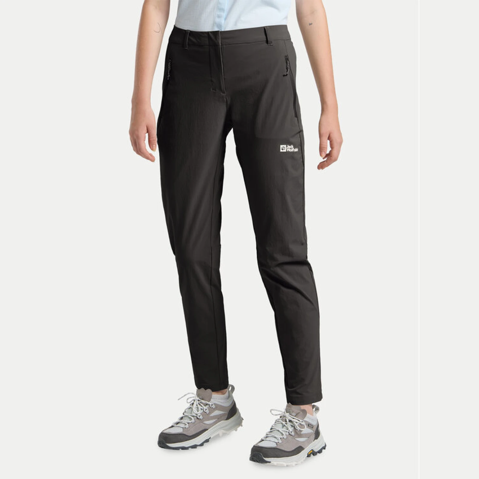 Jack Wolfskin Outdoor hlače Hikeout A63927 Crna Regular Fit · záber 2