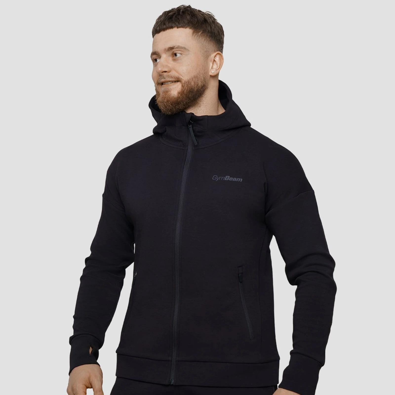 GymBeam Agile Zip Up Hoodie Onyx · záber 1