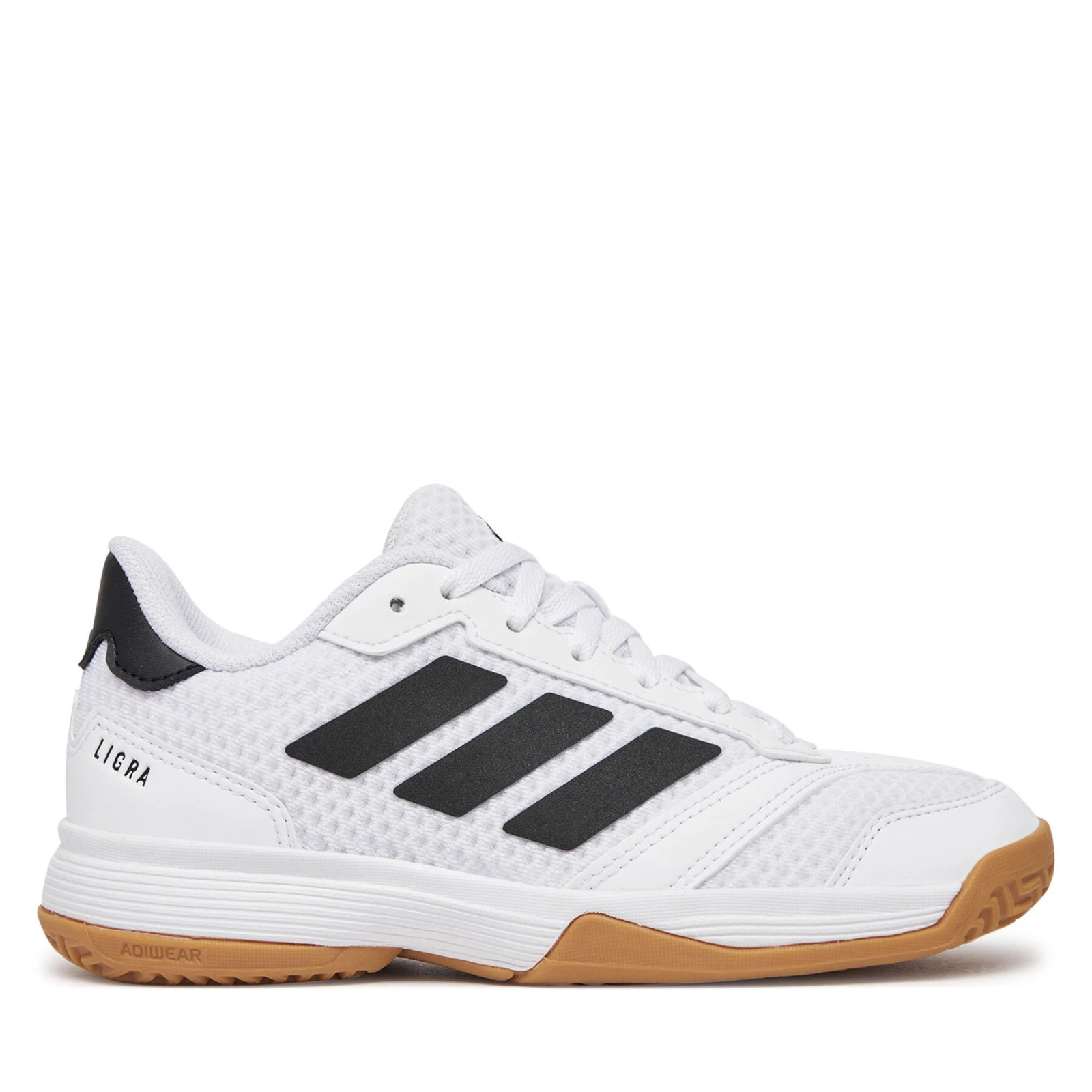 Tenisice za dvoranski nogomet adidas Ligra 8 Indoor Shoes Kids IH8244 Bijela - Veličina: 35,5 | Boja: biela | Dobna skupina: Odrasli | Spol: Unisex · záber 2