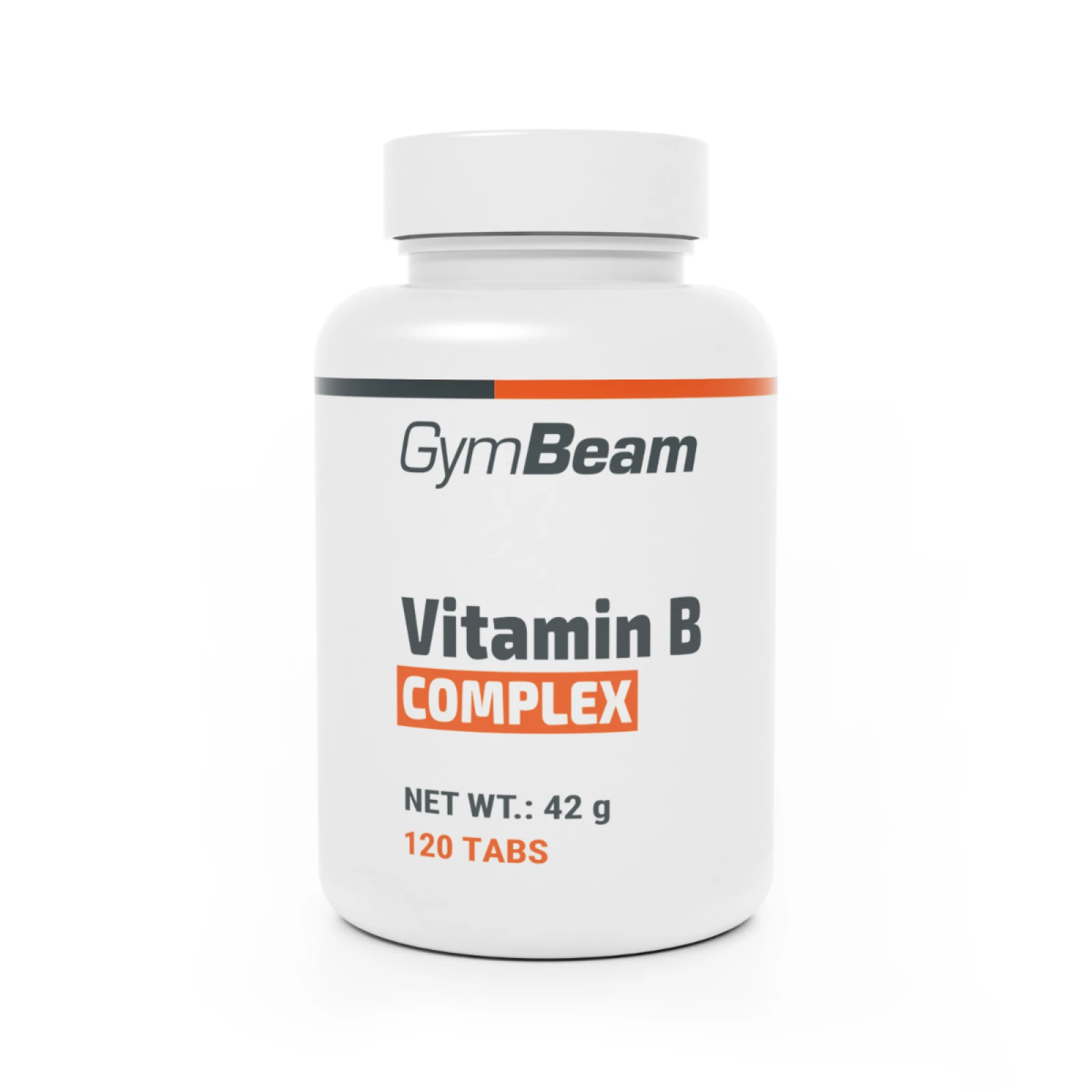 GymBeam B-kompleks Vitamini - Dobna skupina: Odrasli | Okus: Bez okusa | Težina: 0,042 g | Volumen: 120 tab | Pakiranje: 120 tab · záber 1