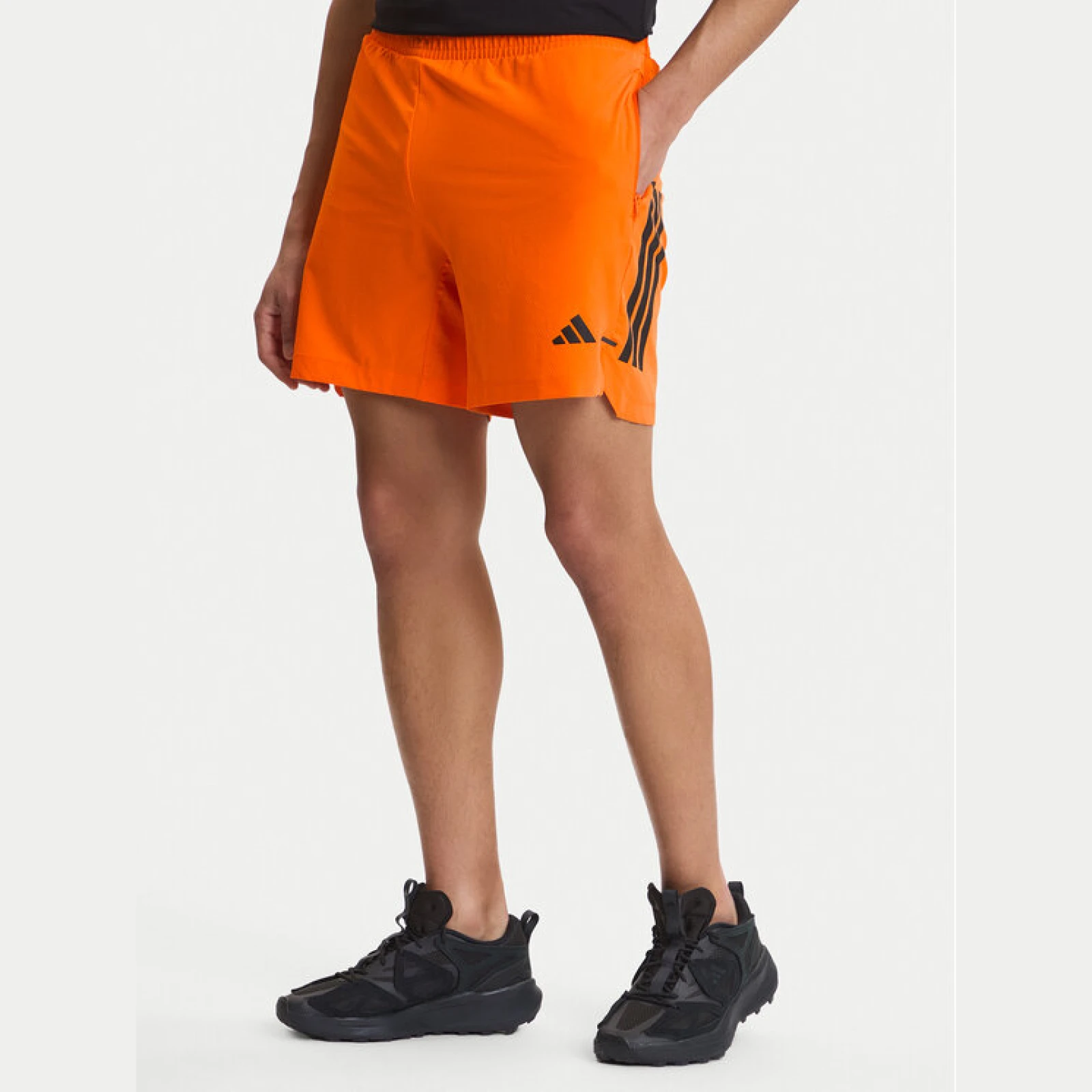 adidas Sportske kratke hlače D4T PrimeLift 3 Stripes KA1197 Narančasta Regular Fit - Veličina: XL | Boja: oranžová | Dobna skupina: Odrasli | Spol: Muško · záber 2