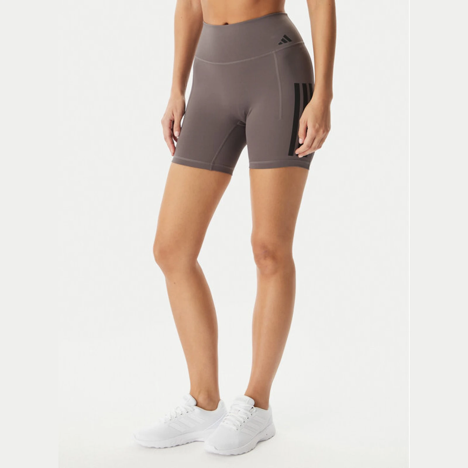 adidas Sportske kratke hlače Optime Workout 3-Stripes JZ1099 Siva Slim Fit · záber 2