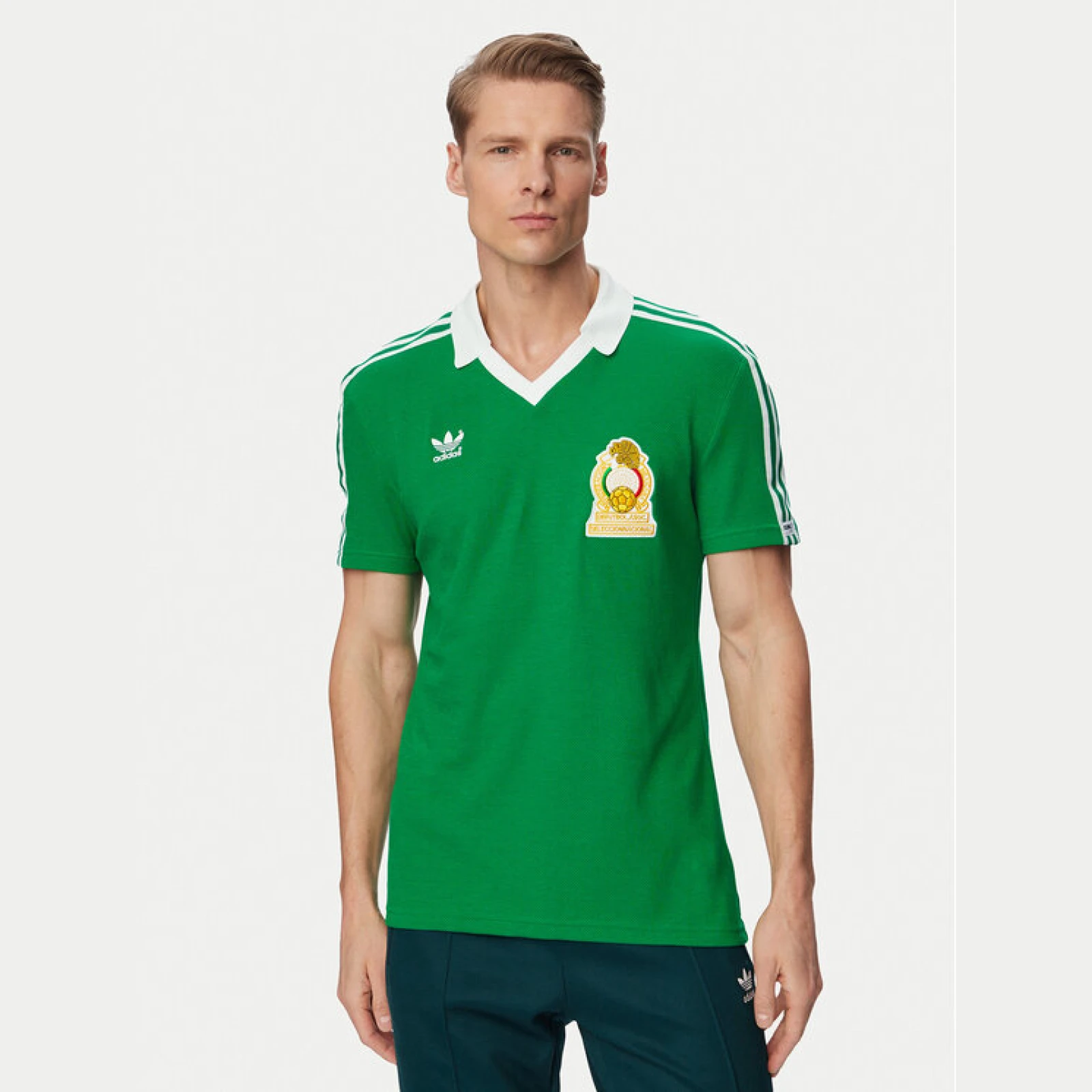 adidas Tehnička majica Mexico Home Jersey 1986 JN3710 Zelena Slim Fit · záber 2