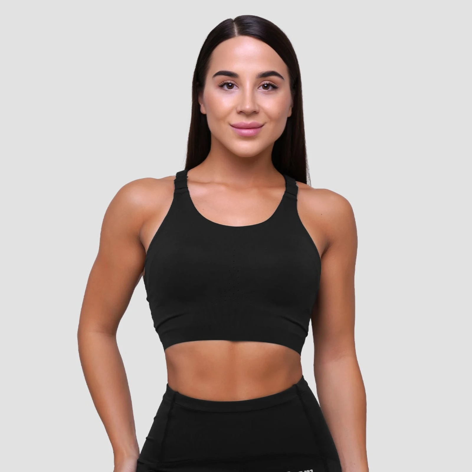 GymBeam Pulse Running Sports Bra Black - Veličina: L | Boja: čierna | Dobna skupina: Odrasli | Težina: 0,11 g · záber 1