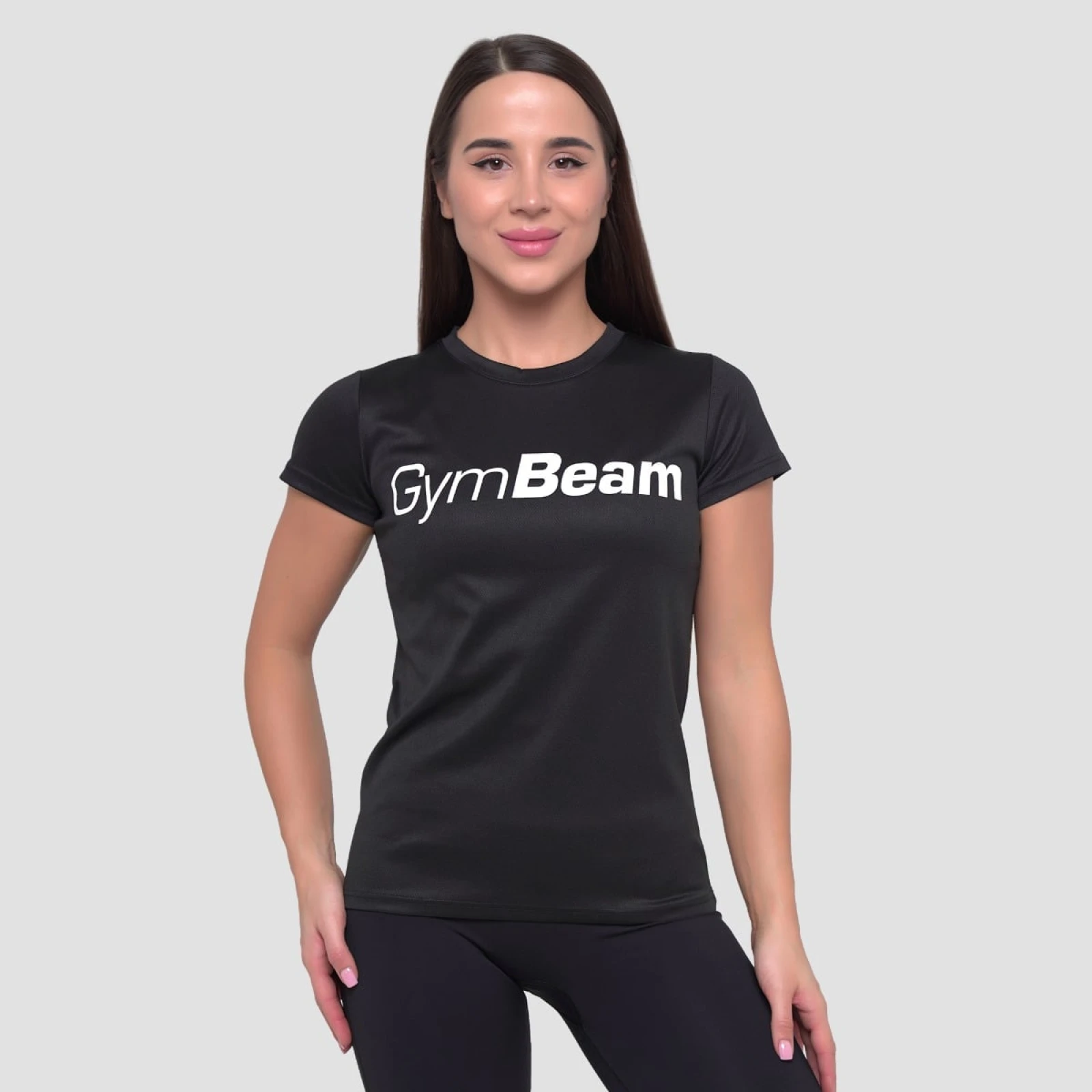 GymBeam Women‘s Mesh T-Shirt Essence Black - Veličina: M | Boja: čierna | Dobna skupina: Odrasli | Pohlavie: Žensko | Težina: 0,1184 g | Pakiranje: 100 · záber 1