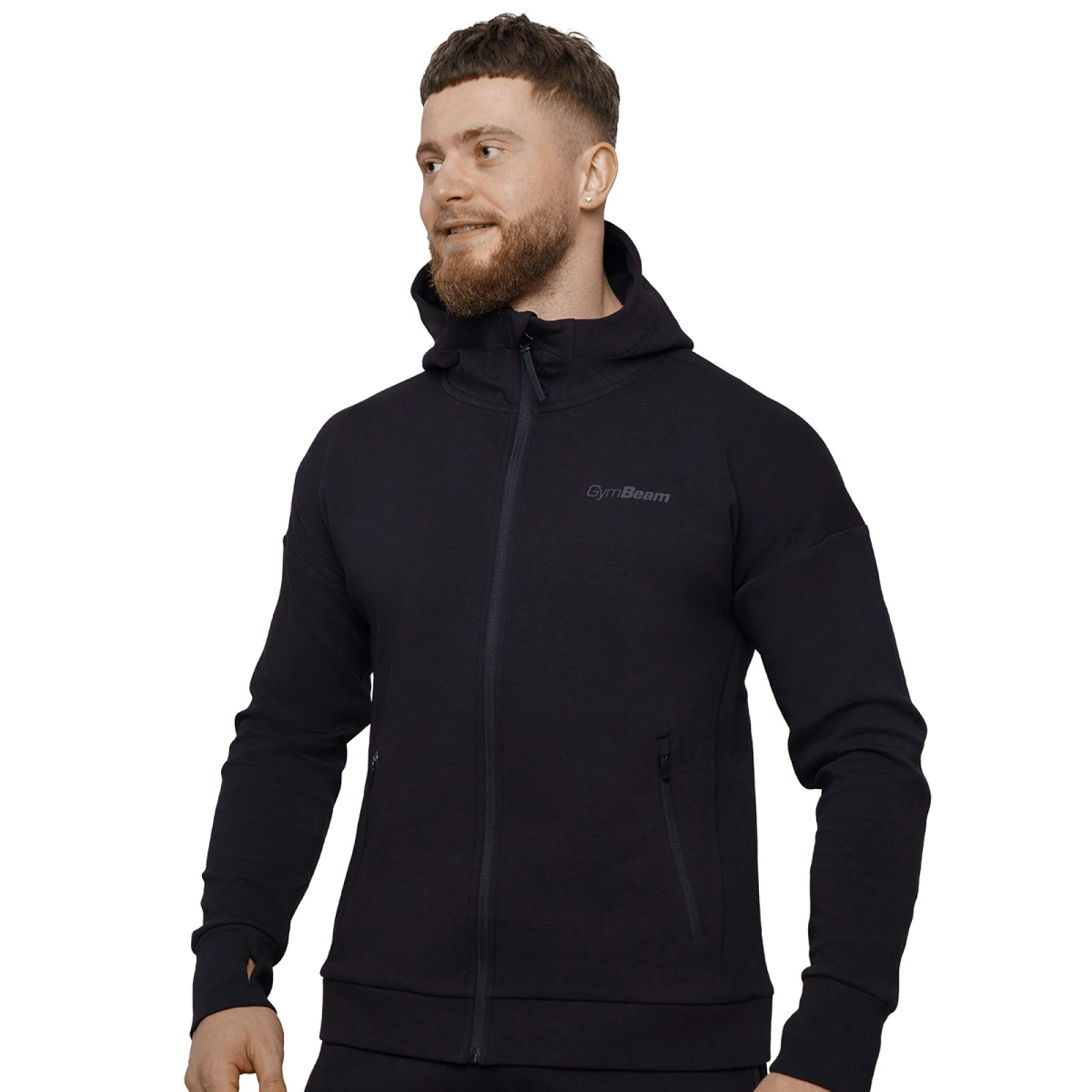 GymBeam Agile Zip Up Hoodie Onyx · záber 5