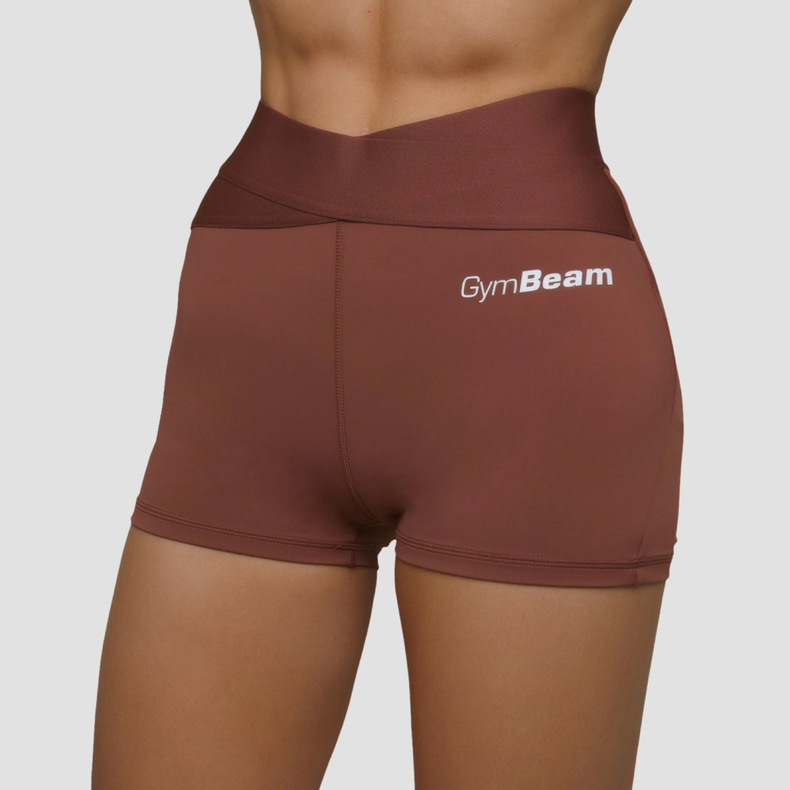 GymBeam Women‘s Agile Shorts Root - Veličina: XXL | Boja: hnedá | Dobna skupina: Odrasli | Pohlavie: Žensko | Težina: 0,12 g · záber 4