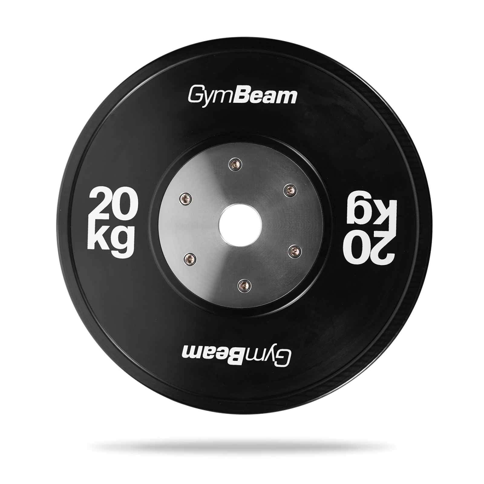 GymBeam Rubber Competition bumper plate - Boja: čierna | Dobna skupina: Odrasli | Težina: 10 kg | Pakiranje: 2 · záber 3
