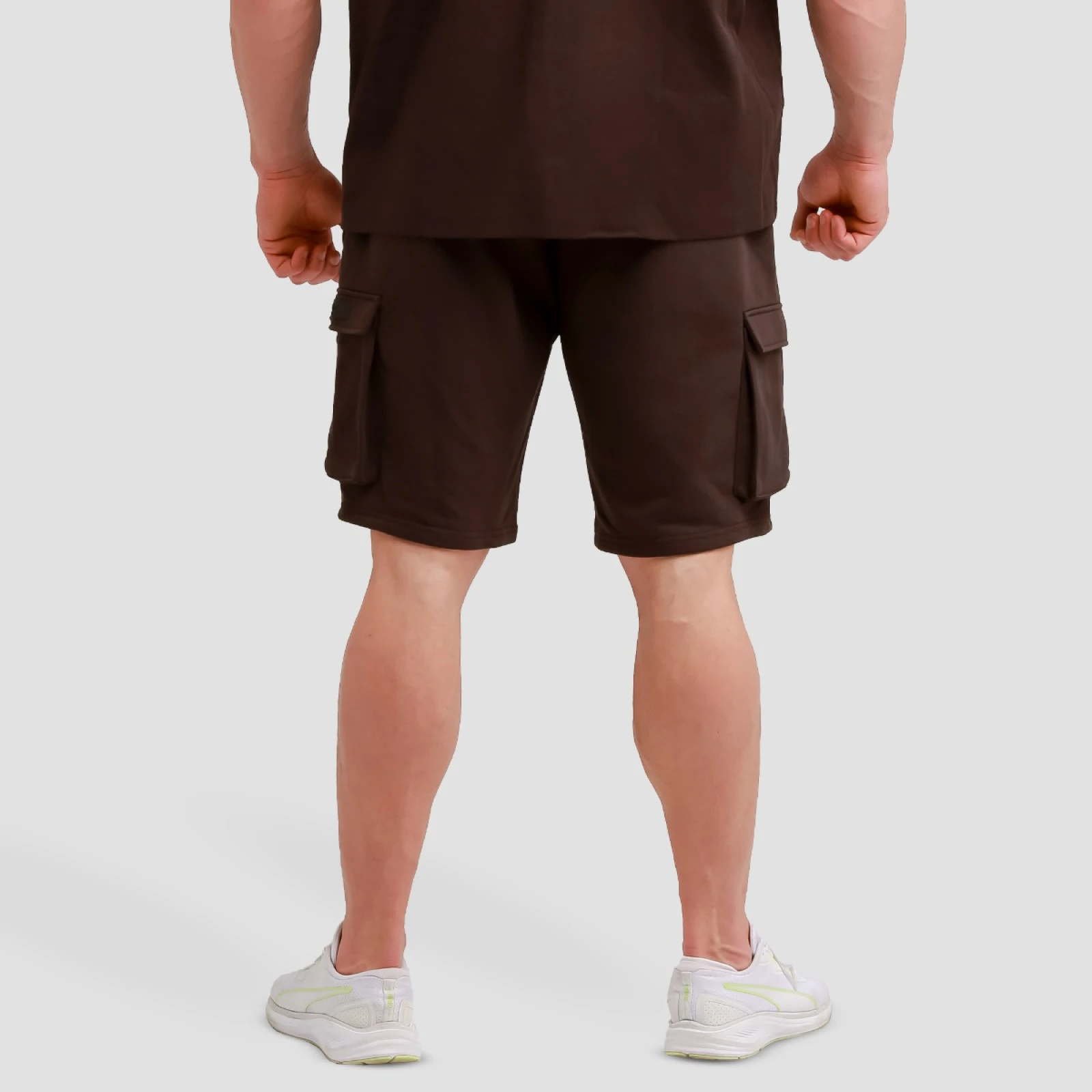 GymBeam Utility Shorts Brown - Veličina: S | Boja: hnedá | Dobna skupina: Odrasli | Težina: 0,41 g · záber 2