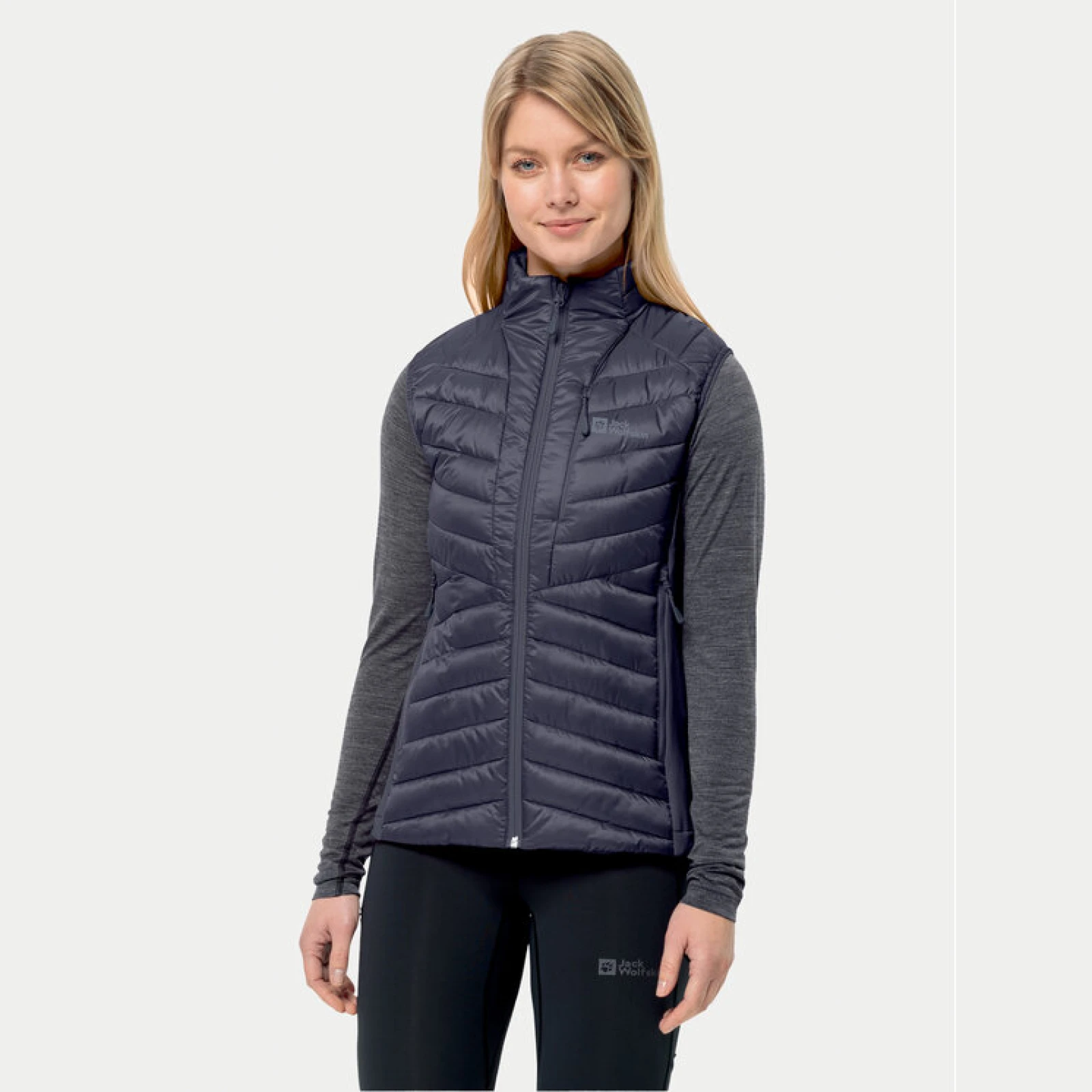 Jack Wolfskin Prsluk Routeburn Pro Ins Vest 1207202 Siva Slim Fit · záber 2