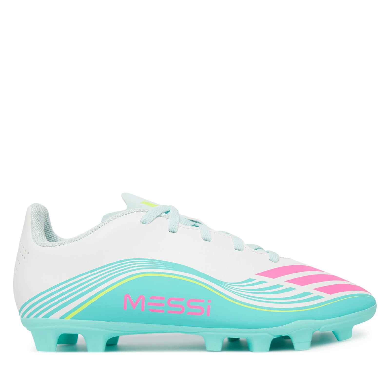 Tenisice za nogomet adidas F50 Messi Club Firm Ground / Multi Ground JQ0950 Bijela - Veličina: 36 ⅔ | Boja: biela | Dobna skupina: Odrasli | Spol: Muško · záber 2