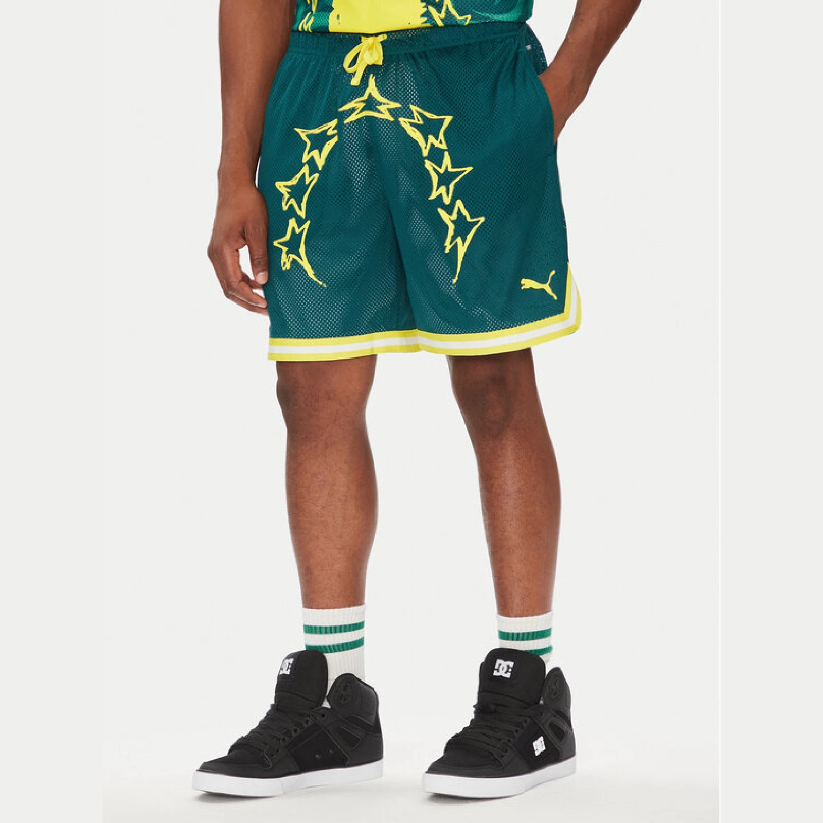 Puma Sportske kratke hlače 631703 Zelena Regular Fit · záber 2