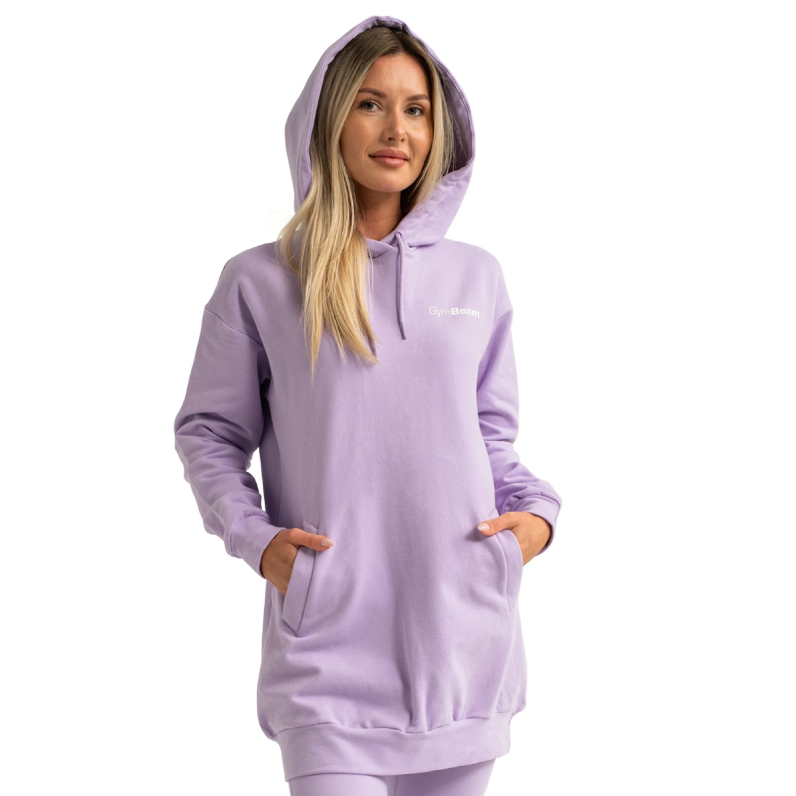 GymBeam Ženska dukserica Limitless Longline Lavender · záber 6