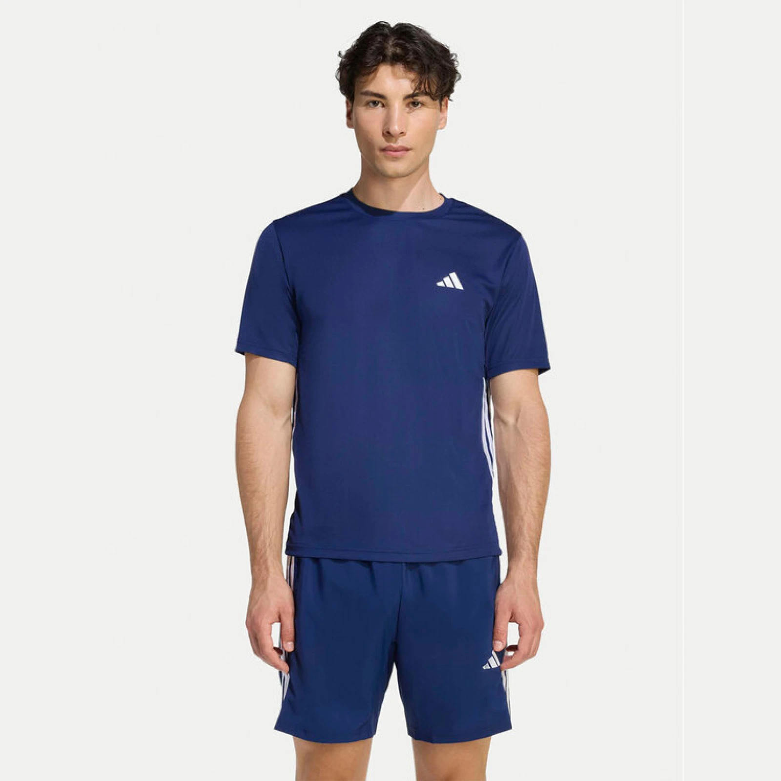 adidas Tehnička majica Workout Essentials Base 3-Stripes KD0701 Tamnoplava Regular Fit · záber 2