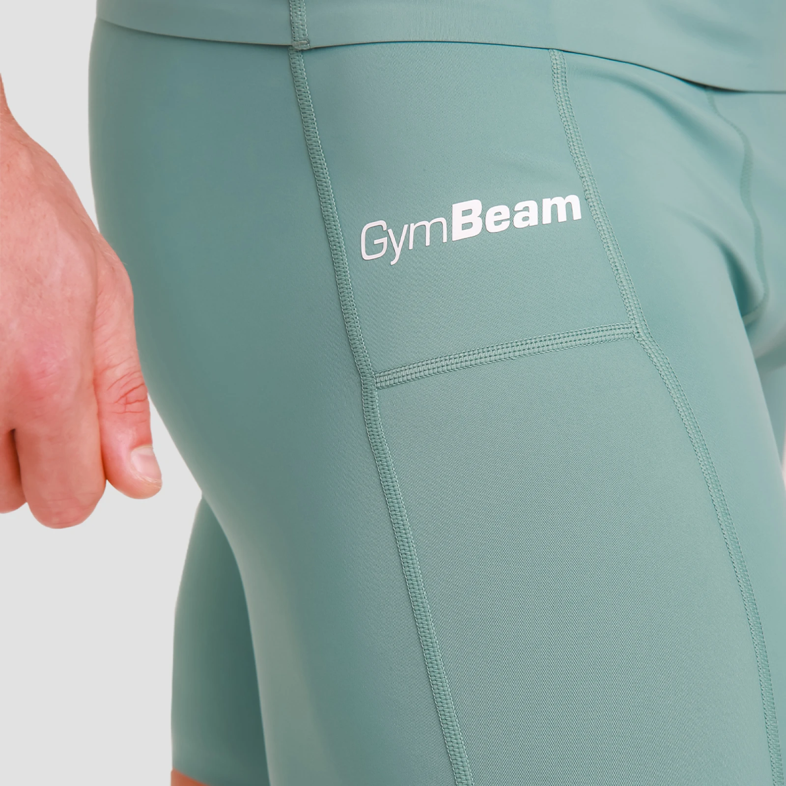 GymBeam High Compression Leggings Blue - Veličina: XL | Boja: modrá | Dobna skupina: Odrasli · záber 2