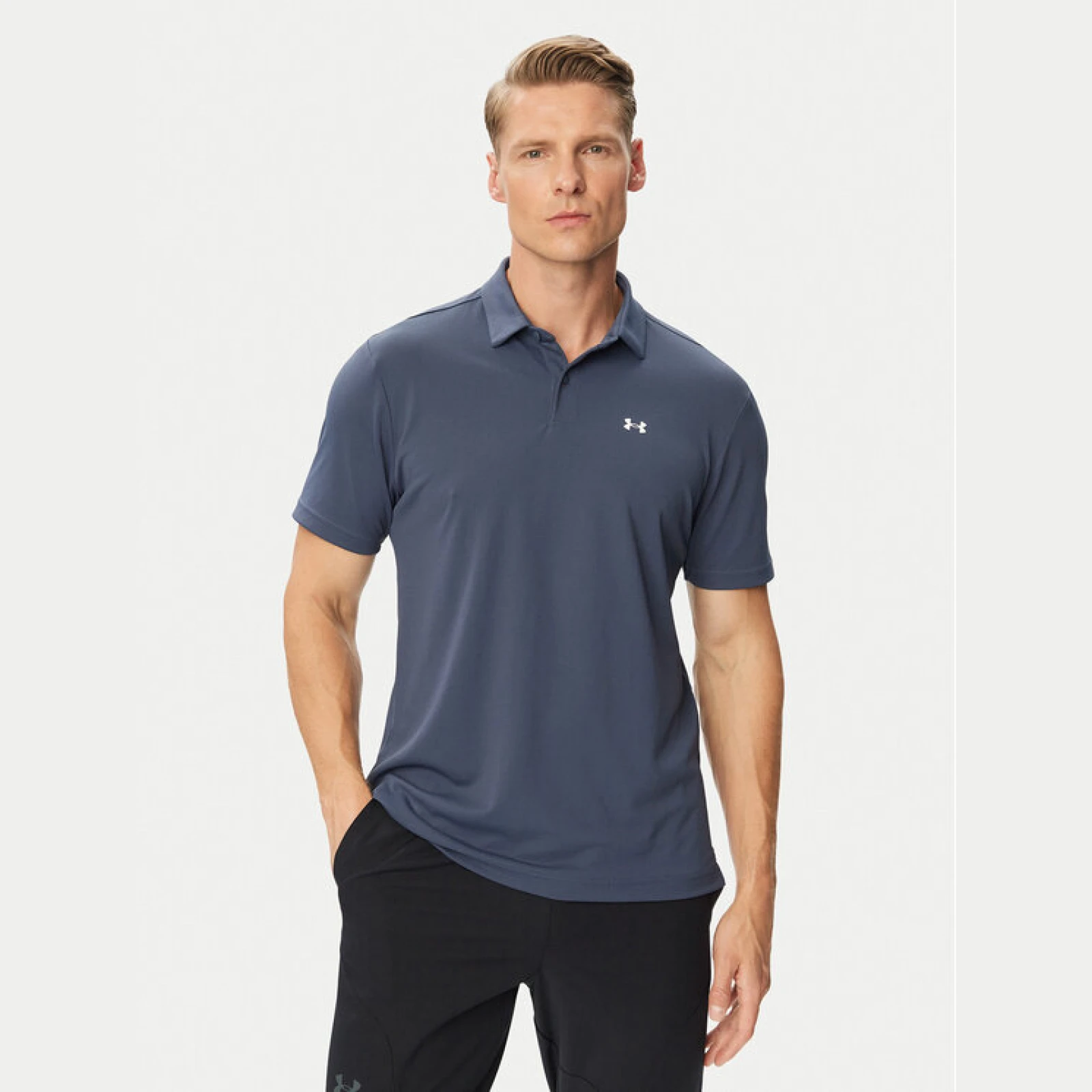 Under Armour Polo Pique 6012303 Crna Regular Fit - Veličina: S | Boja: modrá | Dobna skupina: Odrasli | Spol: Muško · záber 2
