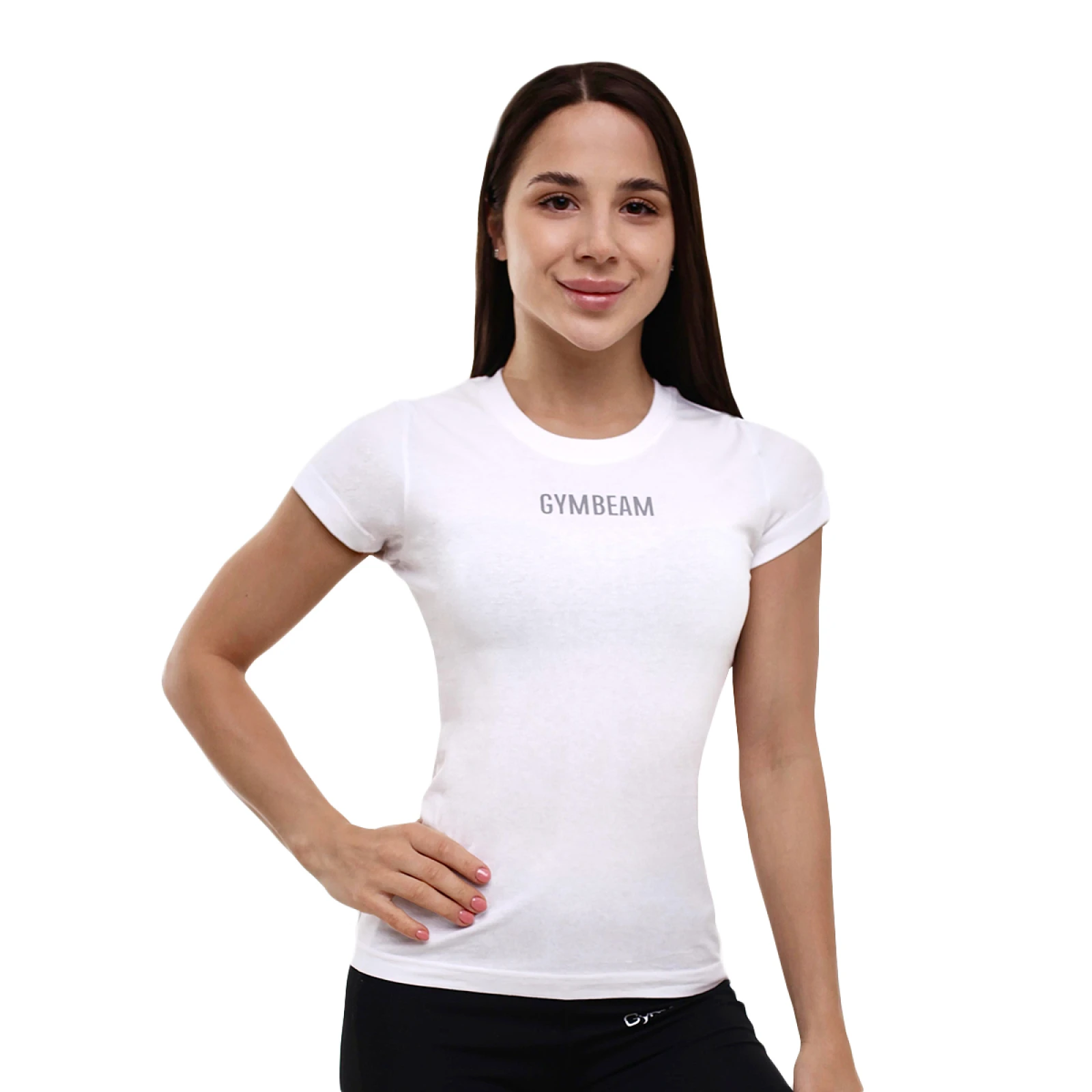 GymBeam Ženska Majica Kratkih Rukava FIT White - Veličina: XS | Boja: biela | Dobna skupina: Odrasli | Težina: 0,11 g | Pakiranje: 10 · záber 6