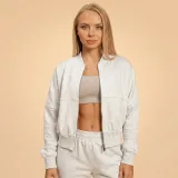 BeastPink Women‘s Bliss Zip-Up Sweatshirt Grey - Veličina: S | Boja: sivá | Dobna skupina: Odrasli | Pohlavie: Žensko | Težina: 0,39 g · záber 1