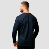 GymBeam Men‘s Basic Long Sleeve T-Shirt Navy - Veličina: S | Boja: modrá | Dobna skupina: Odrasli | Pohlavie: Muško | Težina: 0,193 g · záber 3