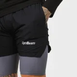 GymBeam Muške kratke hlače 2in1 Black Grey - Veličina: XXL | Boja: čierna | Dobna skupina: Odrasli | Težina: 0,28 g | Pakiranje: 70 · záber 2