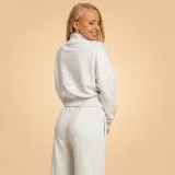 BeastPink Women‘s Bliss Zip-Up Sweatshirt Grey - Veličina: S | Boja: sivá | Dobna skupina: Odrasli | Pohlavie: Žensko | Težina: 0,39 g · záber 4