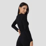 GymBeam Women‘s FLO Ribbed CropTop Black · záber 2