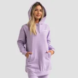 GymBeam Ženska dukserica Limitless Longline Lavender · záber 1