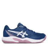 Obuća za tenis Asics Gel-Dedicate 9 Clay 1042A314 Bijela - Veličina: 39,5 | Boja: modrá | Dobna skupina: Odrasli | Spol: Žensko · záber 2