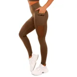 GymBeam Ženske tajice Mesh Panel Olive - Veličina: M | Boja: zelená | Dobna skupina: Odrasli | Težina: 0,21 g | Pakiranje: 90 · záber 6
