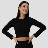 GymBeam Women‘s FLO Ribbed CropTop Black · záber 3