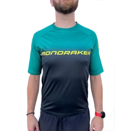 Férfi rövidujjú kerékpáros mez MONDRAKER Enduro Trail Jersey short, british racing green black yellow
