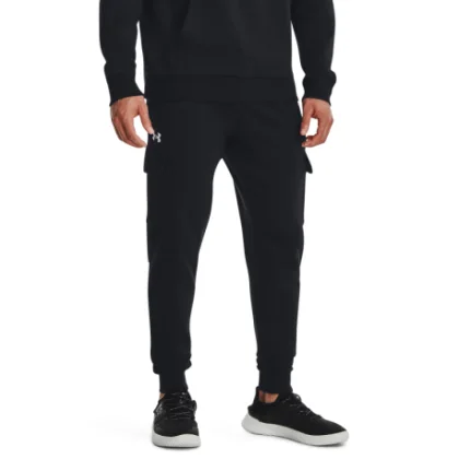 Férfi bélelt melegítőnadrágok UNDER ARMOUR UA Rival Fleece Cargo Jogger-BLK