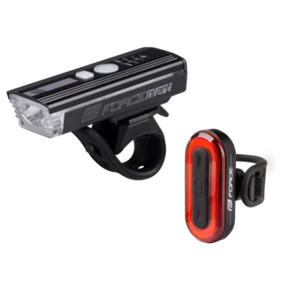 Bicikli lámpa FORCE FUTURO USB set