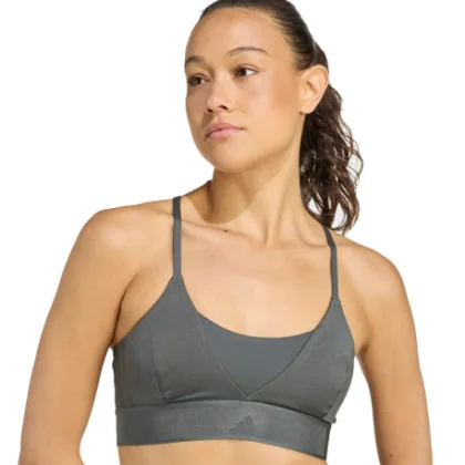 Női edzősport melltartó ADIDAS HYG SHN BRALETT LEGIVY GREY