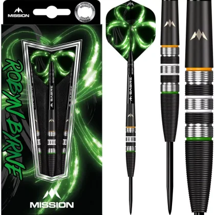 Dart szett steel Mission Robyn Byrne Black Titanium 23g, 90%