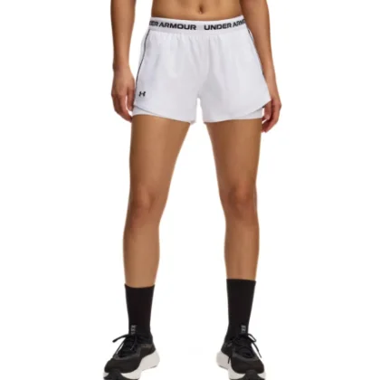 Női edzőnadrágok UNDER ARMOUR Tech Play Up 2in1 Shorts-WHT