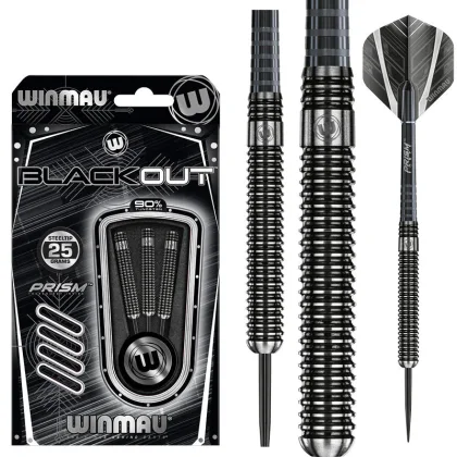 Dart szett steel Winmau Blackout 1, 25g, 90%