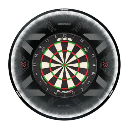 darts tábla sisal Winmau Blade X - Official PDC Dartboard + Winmau Plasma világítás + Winmau Blade X falvédő csomag