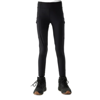 Lány túrázó leggings 4F JUNIOR TROUSERS FNK-4FJWSS24TFTRF493-21S-BLACK