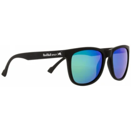 Napszemüvegek RED BULL SPECT LAKE-004P, matt black rubber, smoke with green mirror, CAT3, POL, 54-19-145