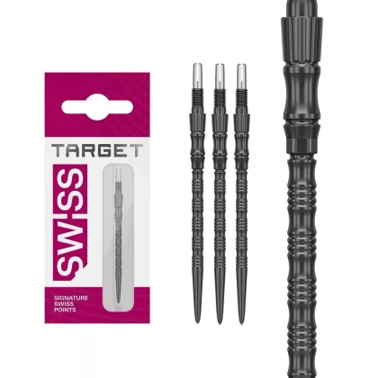 Darts fémhegy TARGET Swiss Point TRB, fekete 42mm