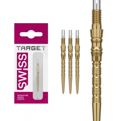 Darts fémhegy TARGET Swiss Point TRB, arany 30mm