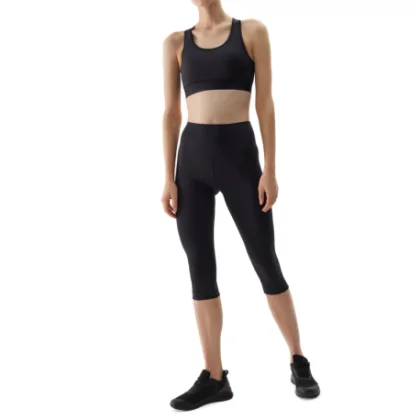 Női 3 4 edzőnadrágok 4F TIGHTS FNK-WSS24TFTIF187-20S-DEEP BLACK