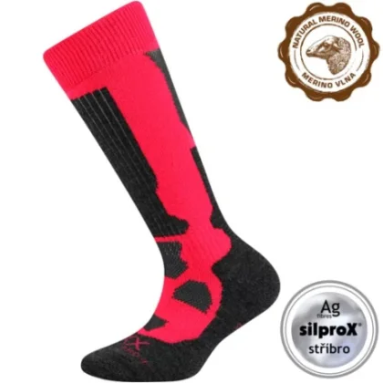 Lány túrázó térdzoknik VOXX 1 PACK-Merino Etrexík-kneesock-Hot pink