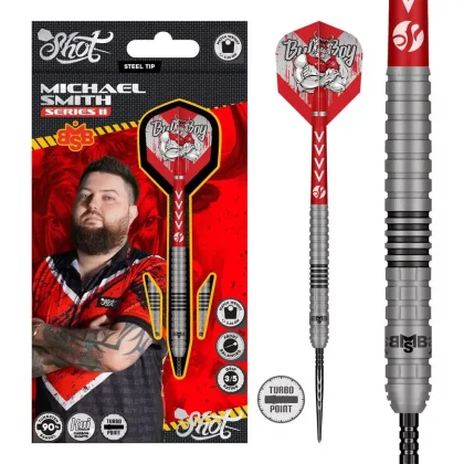 darts szett steel Shot TP Michael Smith S2, 25gr, 90%