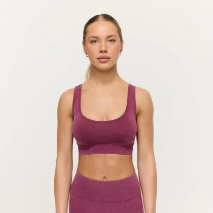 GymBeam Lift Seamless Sports Bra Plum