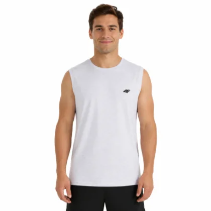 Férfi ujjatlan póló 4F SLEEVELESS M306-10S-WHITE