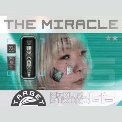 Darts szett steel Target Japan SP Mikuru Suzuki Miracle G6 , 23g 90%