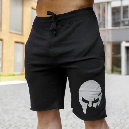 Férfi rövidnadrág Iron Aesthetics Skull, black