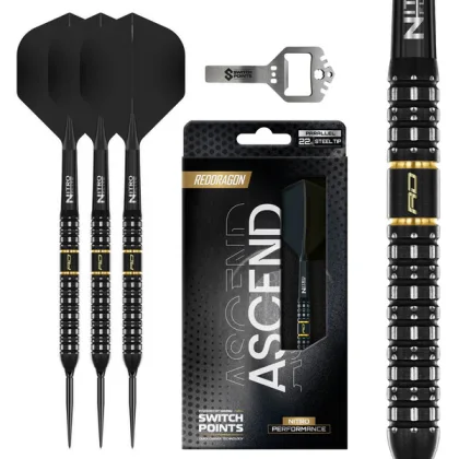 Dart szett Red Dragon steel Ascend Parallel Switch Point 24g 90%